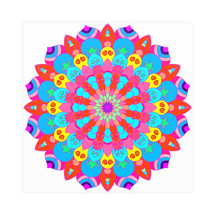 Colorful Mandala Art Print - Intricate Design Poster - Blululi