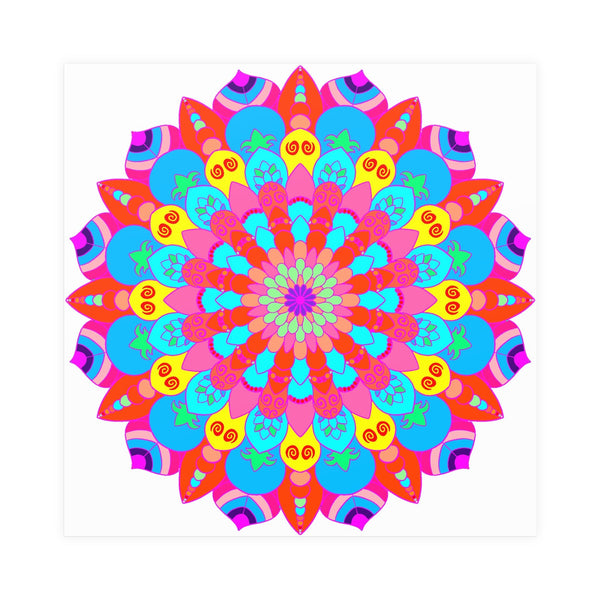 Colorful Mandala Art Print - Intricate Design Poster - Blululi