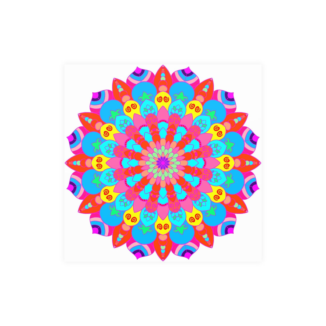 Colorful Mandala Art Print - Intricate Design Poster - Blululi