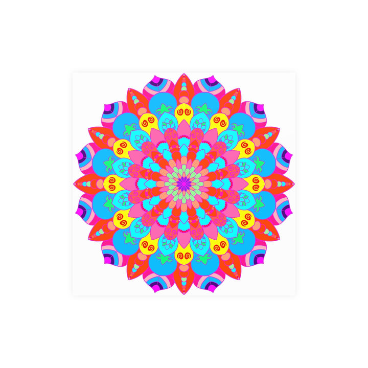 Colorful Mandala Art Print - Intricate Design Poster - Blululi