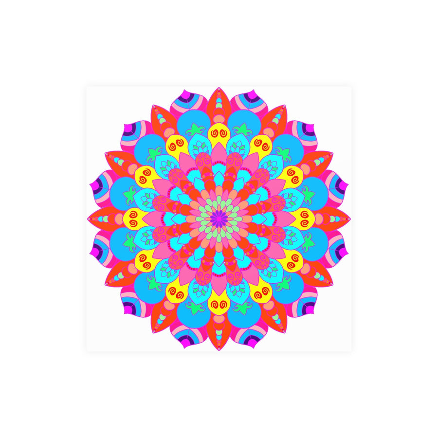 Colorful Mandala Art Print - Intricate Design Poster - Blululi