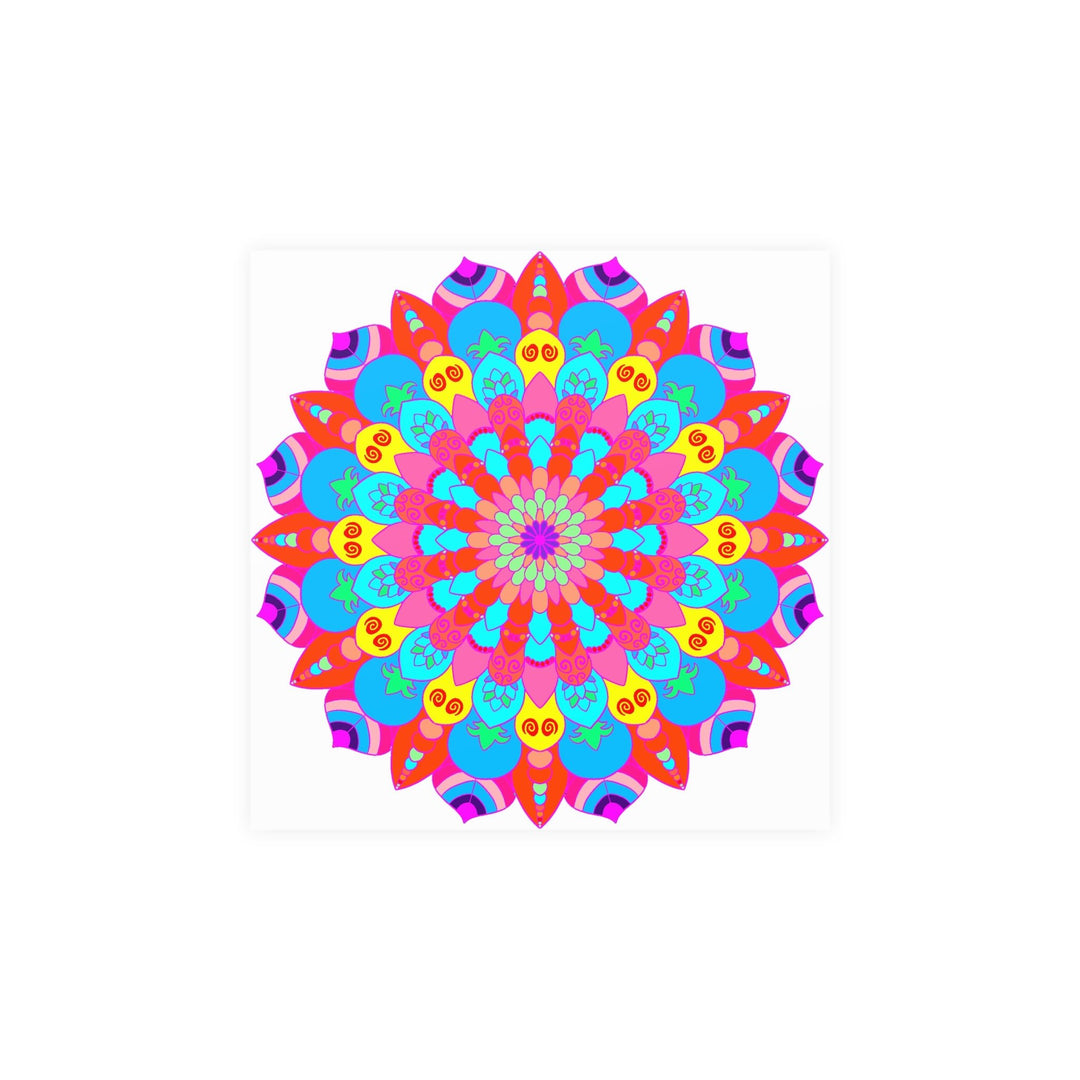 Colorful Mandala Art Print - Intricate Design Poster - Blululi