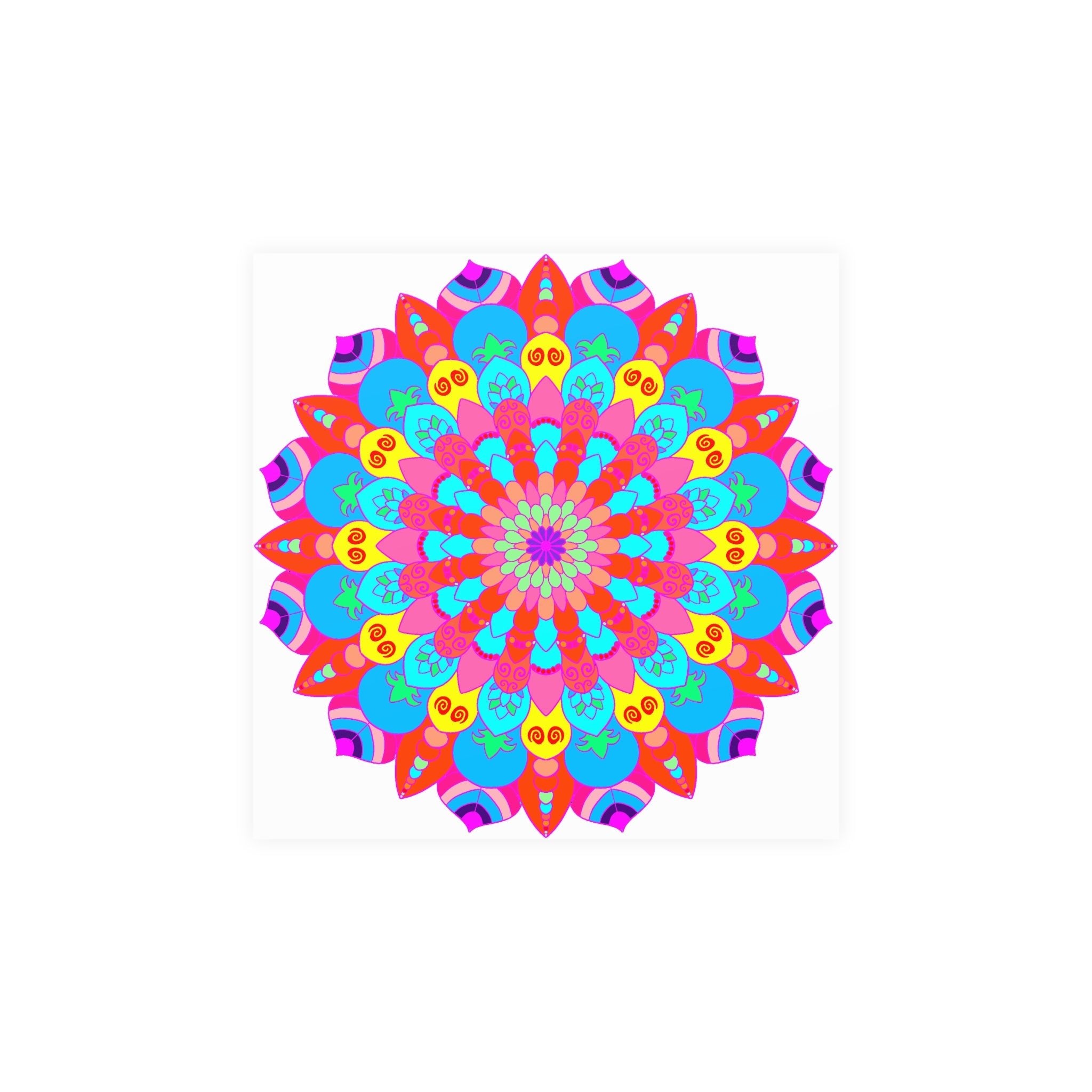 Colorful Mandala Art Print - Intricate Design Poster - Blululi