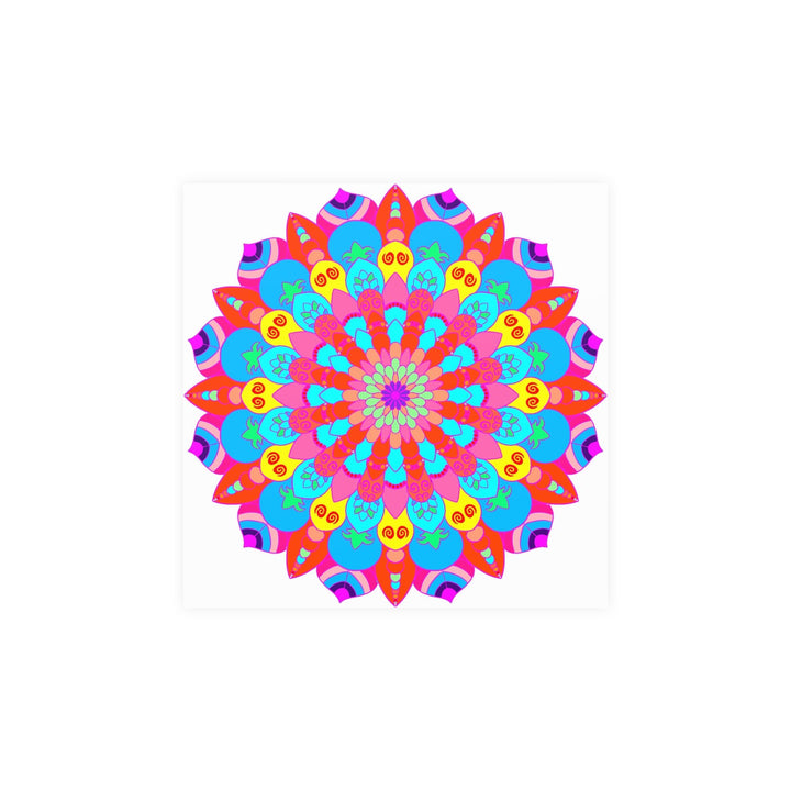 Colorful Mandala Art Print - Intricate Design Poster - Blululi