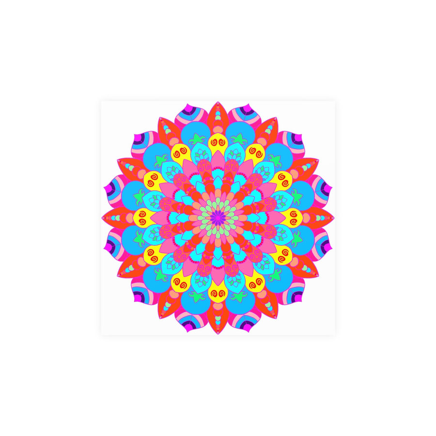 Colorful Mandala Art Print - Intricate Design Poster - Blululi