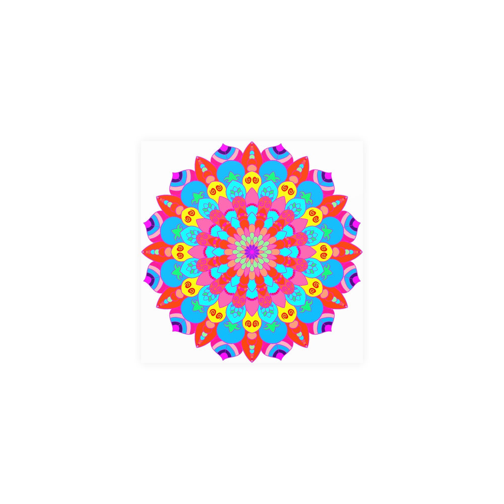 Colorful Mandala Art Print - Intricate Design Poster - Blululi