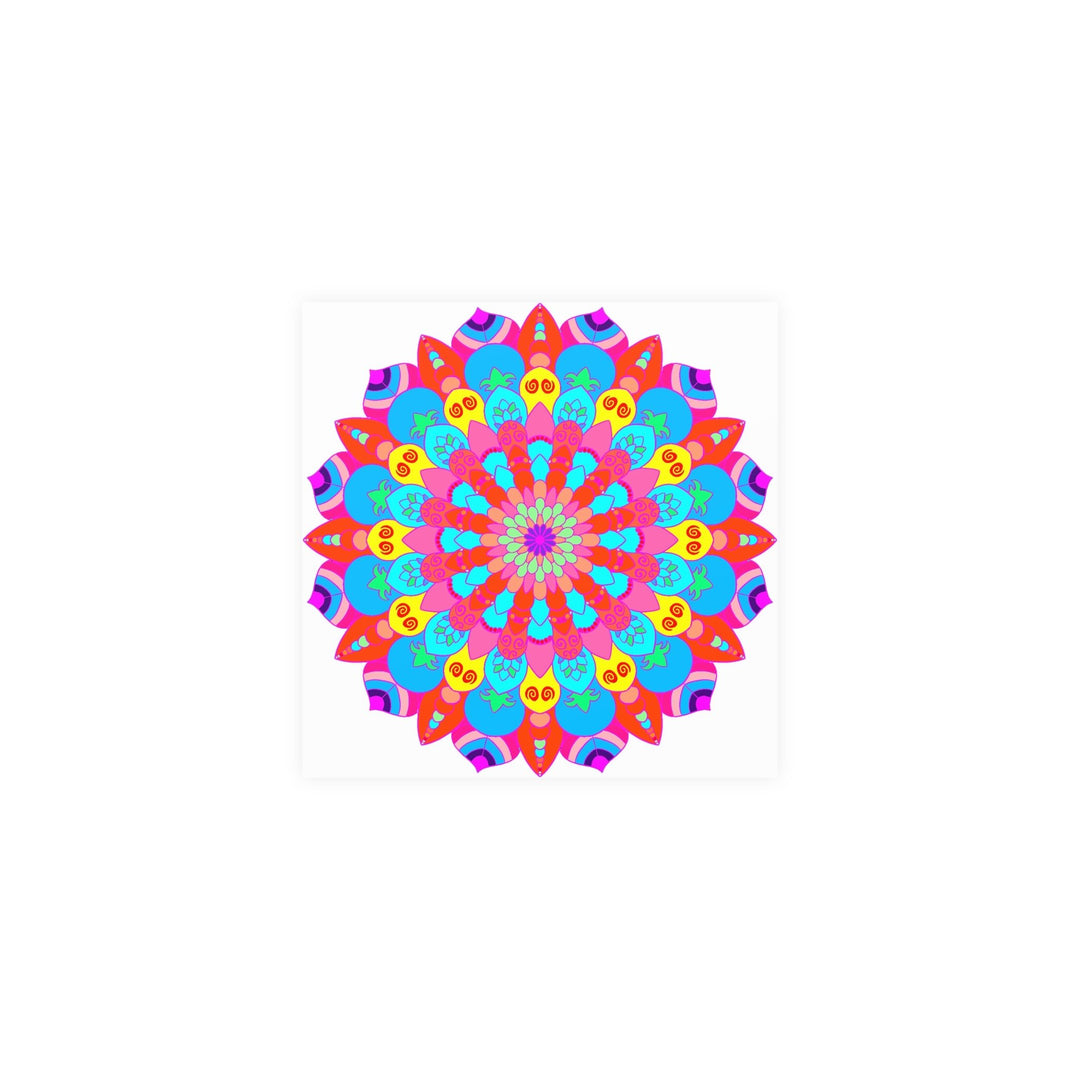 Colorful Mandala Art Print - Intricate Design Poster - Blululi