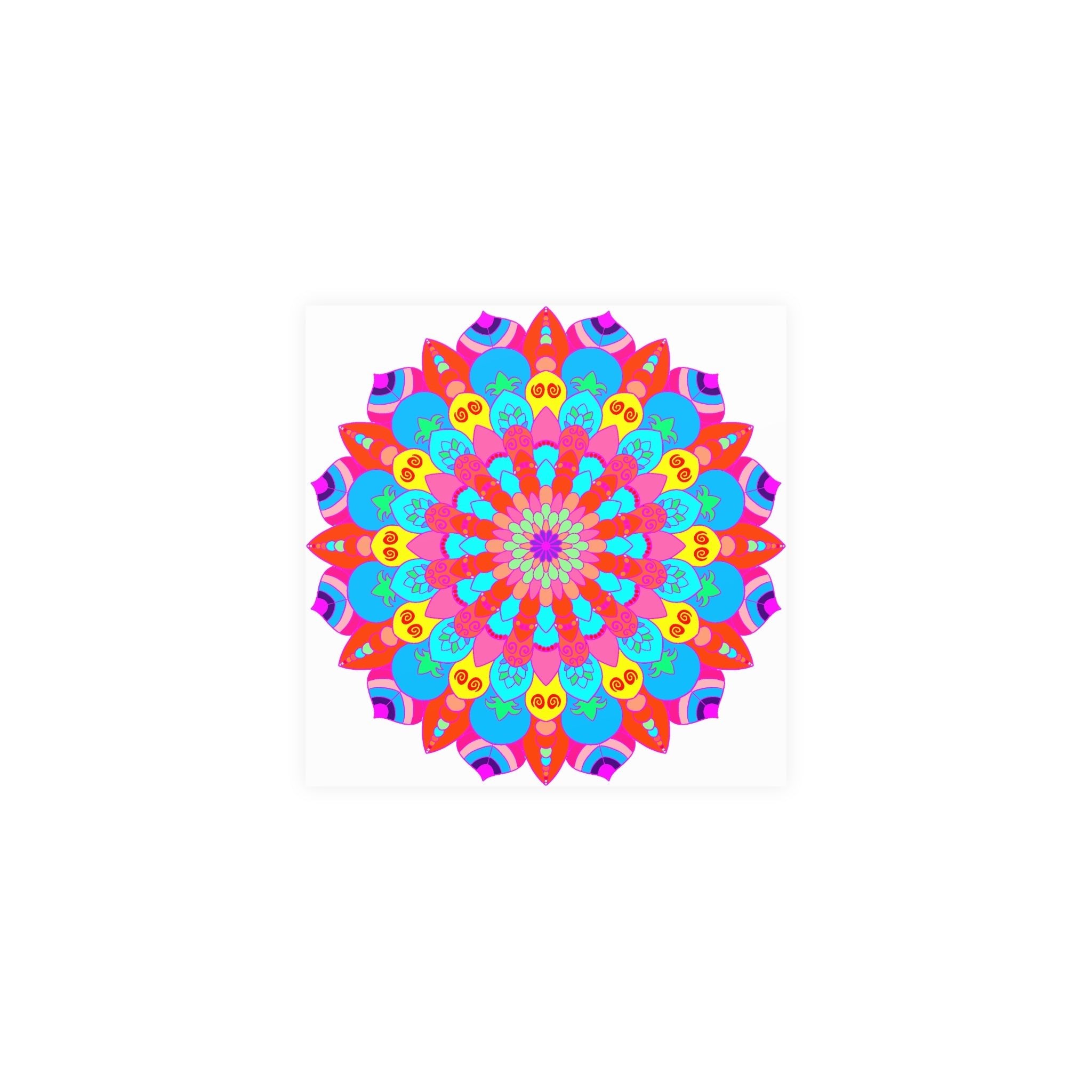 Colorful Mandala Art Print - Intricate Design Poster - Blululi