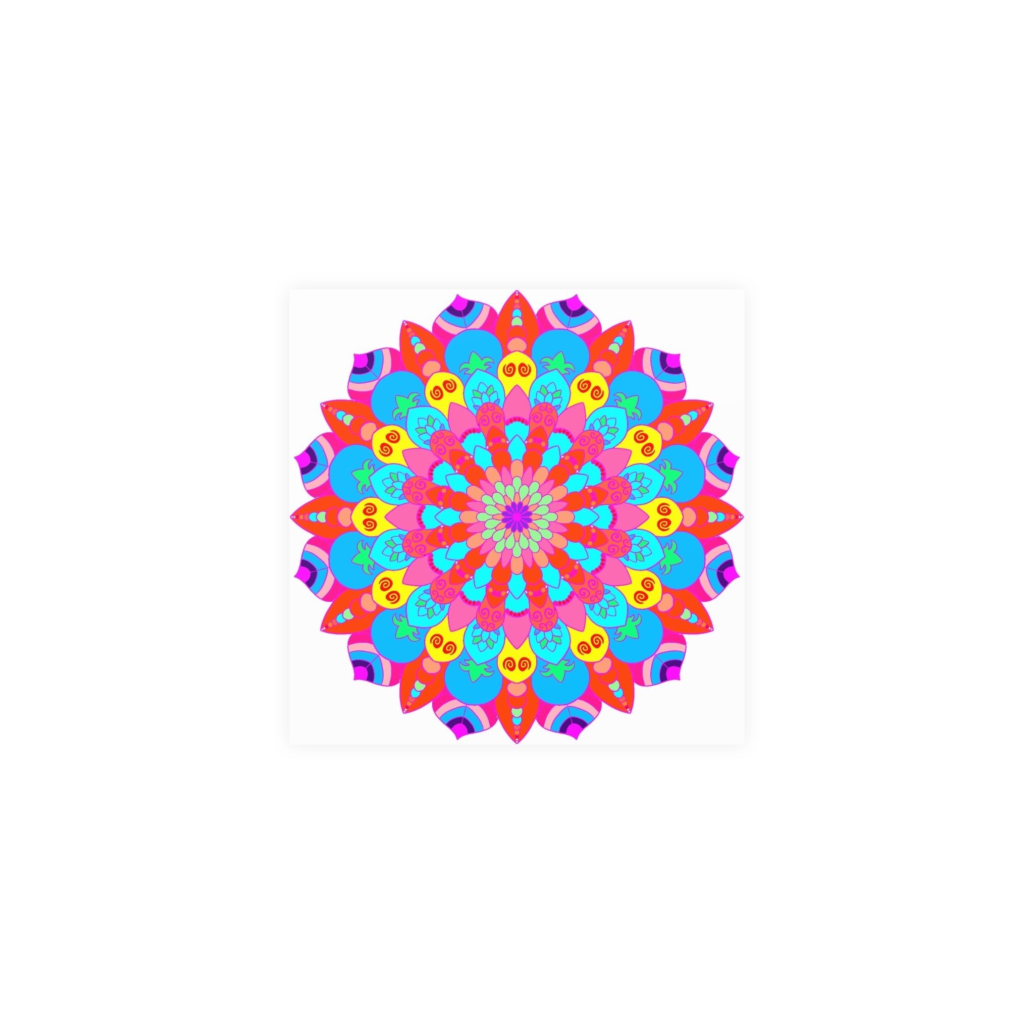 Colorful Mandala Art Print - Intricate Design Poster - Blululi