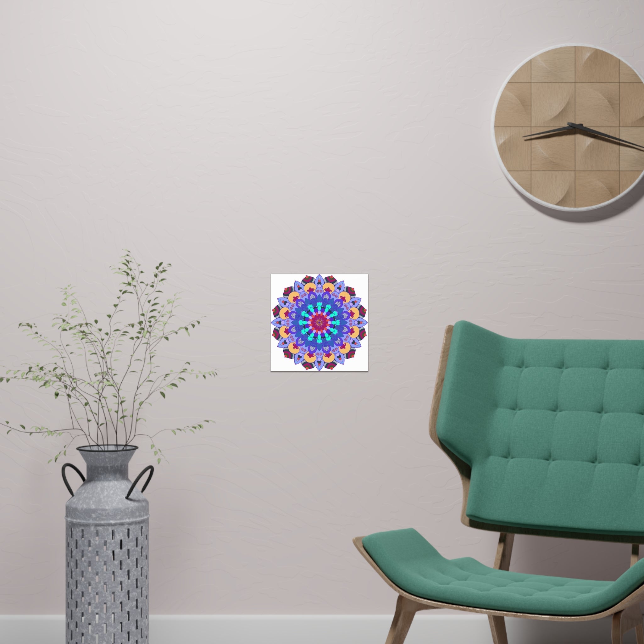 Colorful Mandala Art Print - Spiritual Decor Poster - Blululi