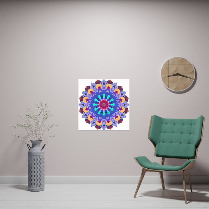 Colorful Mandala Art Print - Spiritual Decor Poster - Blululi
