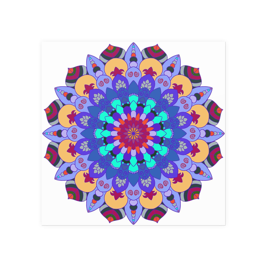 Colorful Mandala Art Print - Spiritual Decor Poster - Blululi