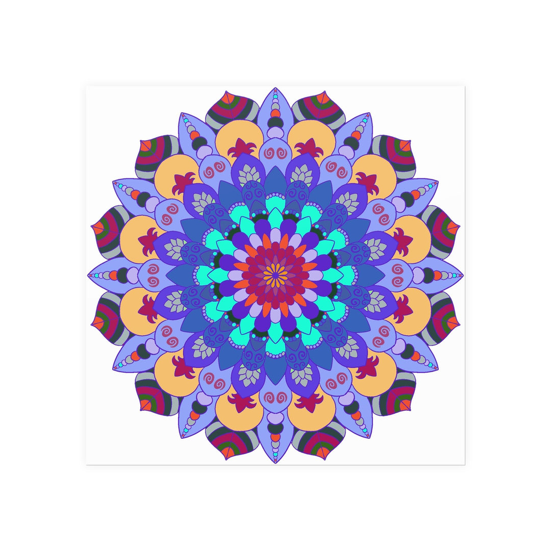 Colorful Mandala Art Print - Spiritual Decor Poster - Blululi