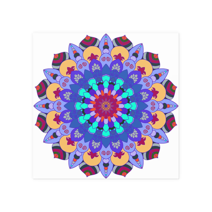 Colorful Mandala Art Print - Spiritual Decor Poster - Blululi