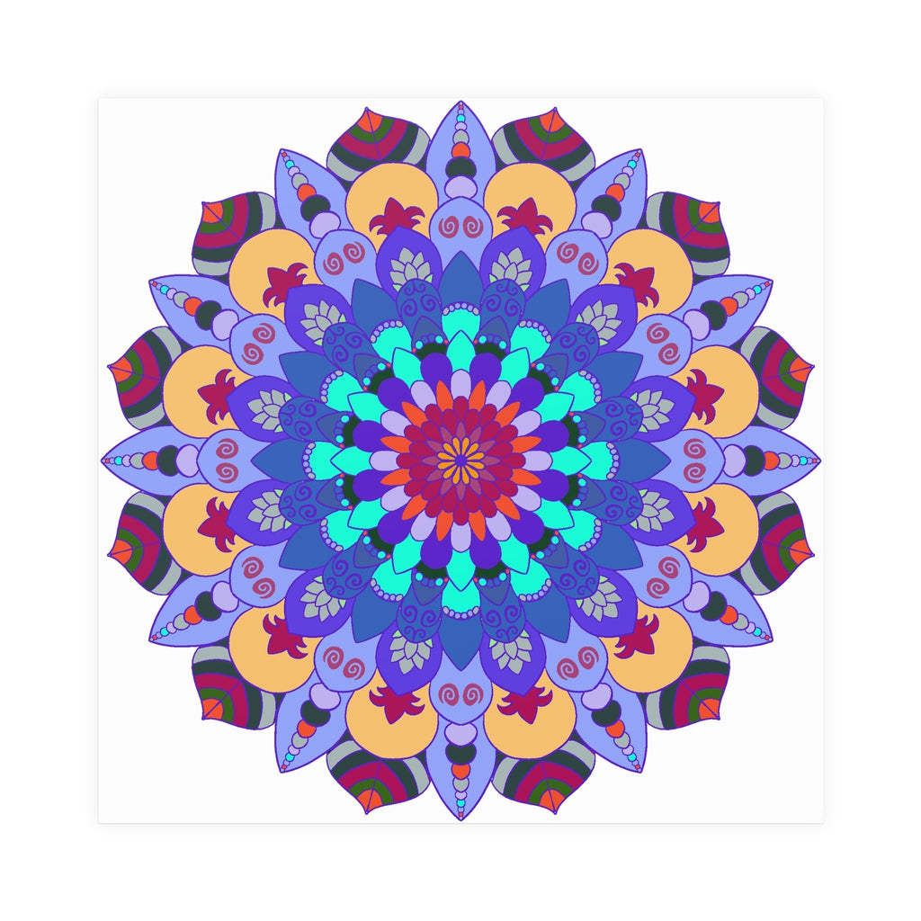 Colorful Mandala Art Print - Spiritual Decor Poster - Blululi