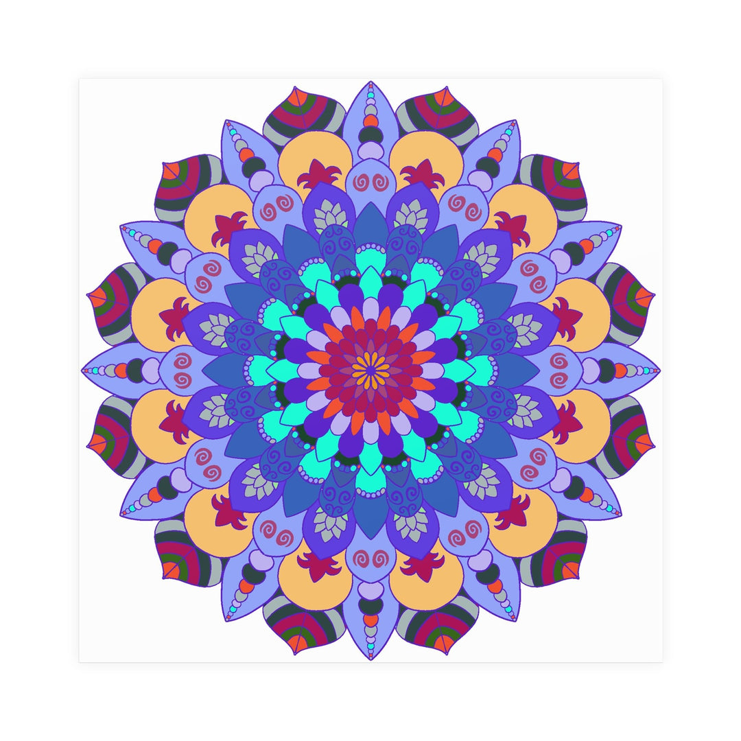 Colorful Mandala Art Print - Spiritual Decor Poster - Blululi
