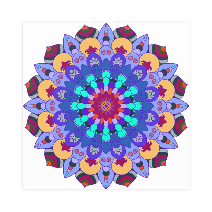 Colorful Mandala Art Print - Spiritual Decor Poster - Blululi