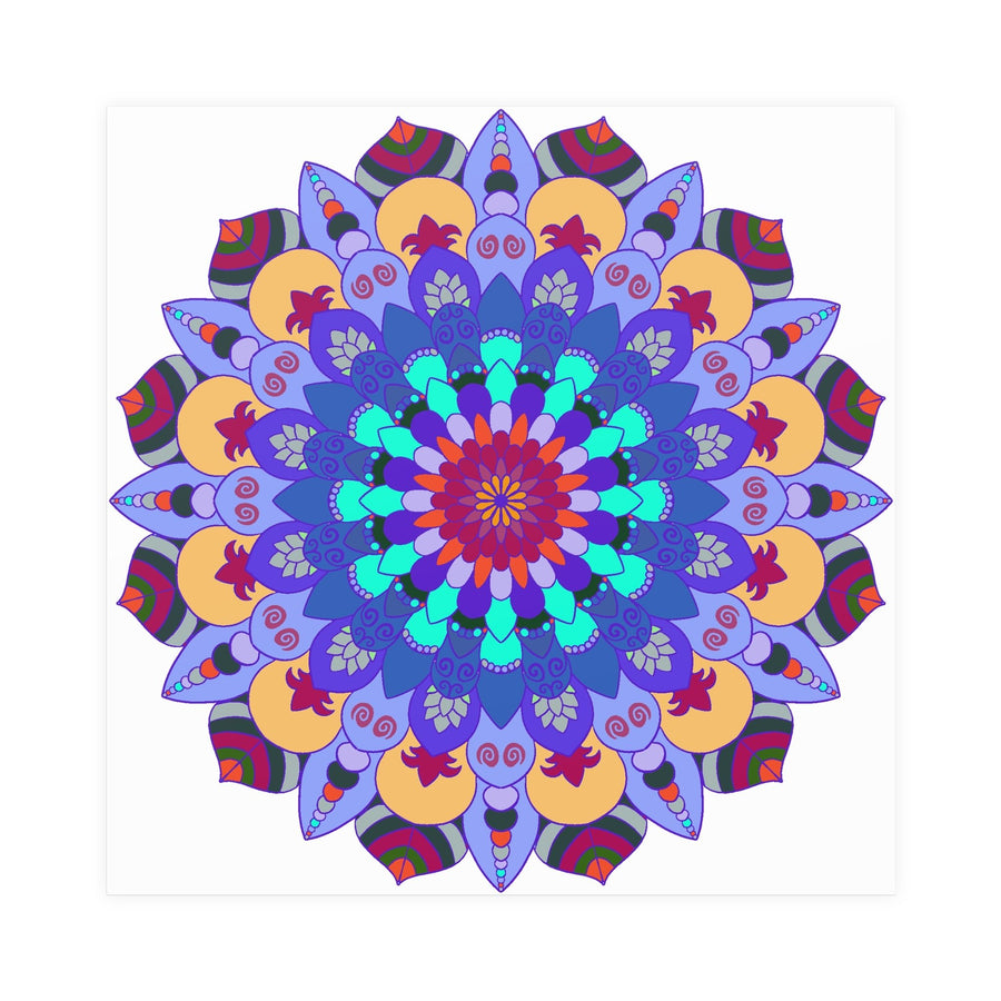 Colorful Mandala Art Print - Spiritual Decor Poster - Blululi