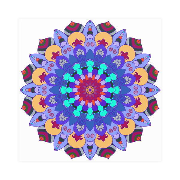 Colorful Mandala Art Print - Spiritual Decor Poster - Blululi
