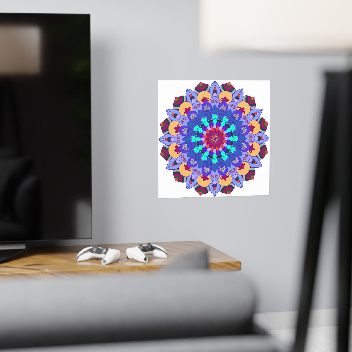 Colorful Mandala Art Print - Spiritual Decor Poster - Blululi