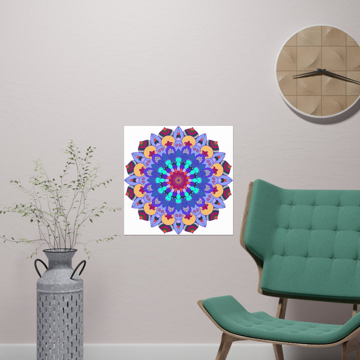 Colorful Mandala Art Print - Spiritual Decor Poster - Blululi