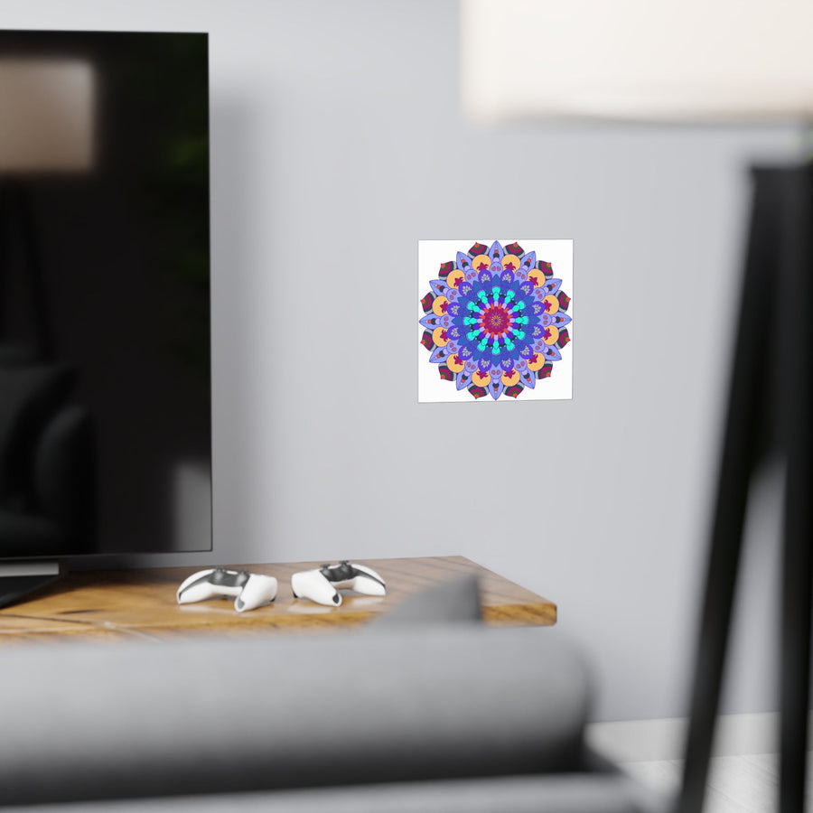 Colorful Mandala Art Print - Spiritual Decor Poster - Blululi