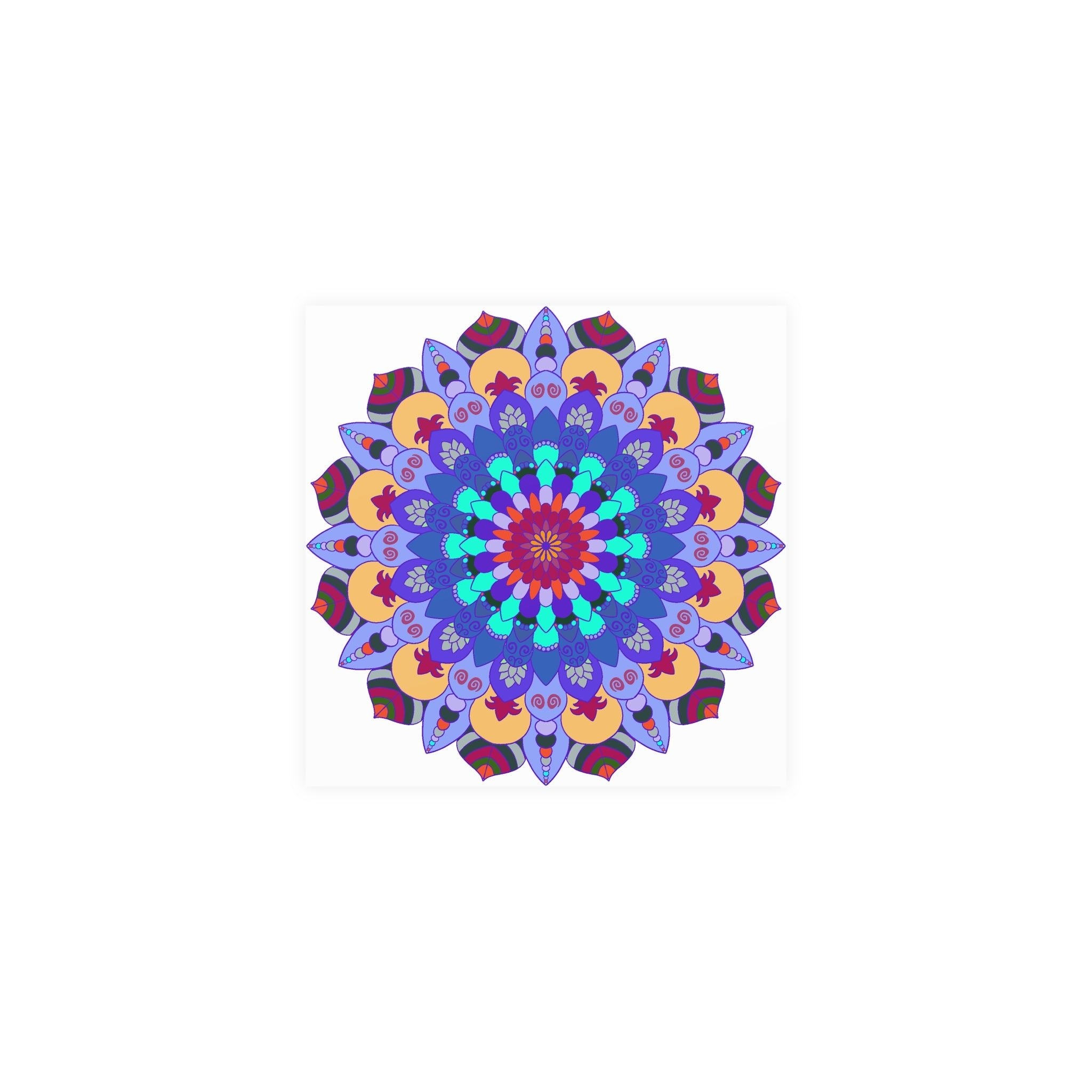 Colorful Mandala Art Print - Spiritual Decor Poster - Blululi