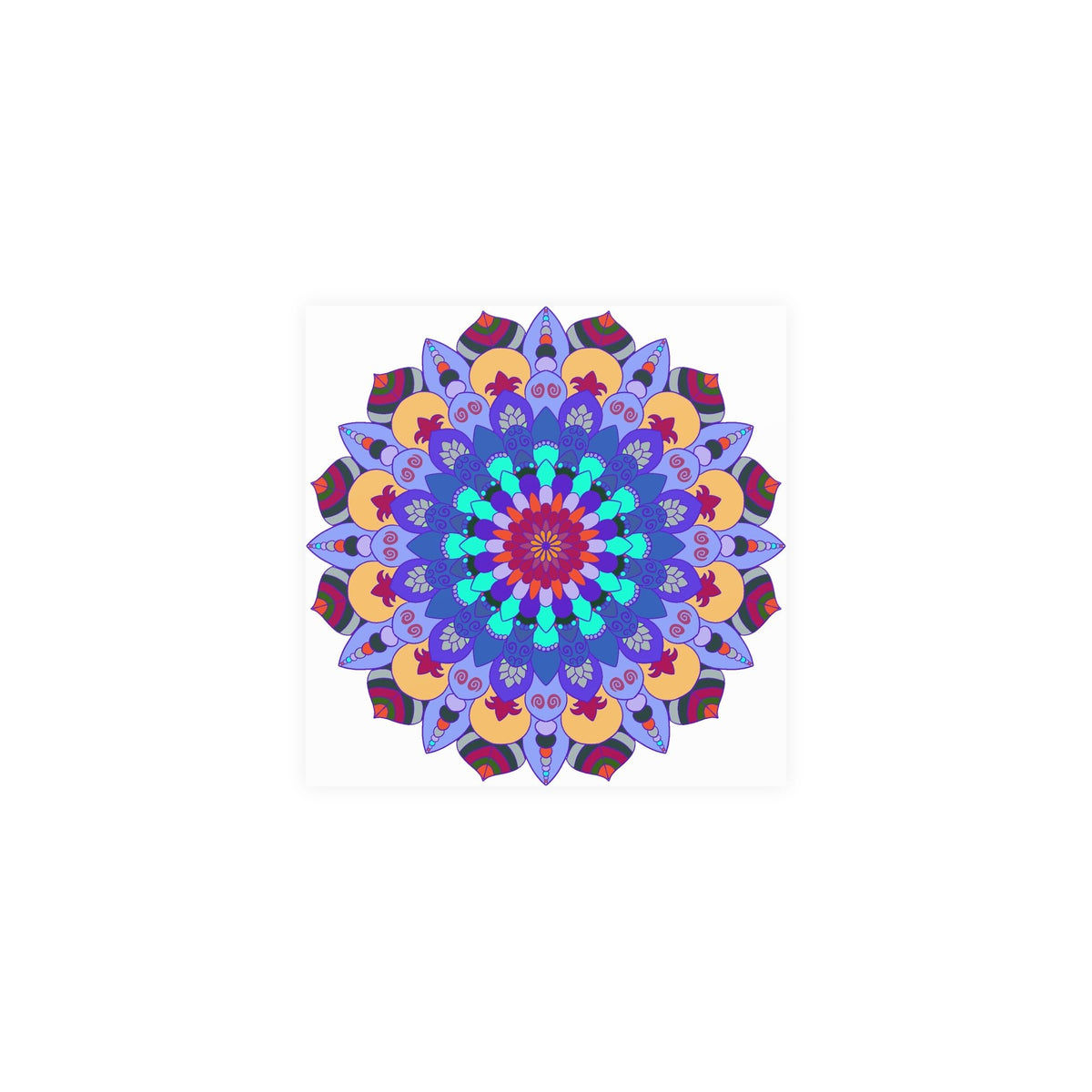 Colorful Mandala Art Print - Spiritual Decor Poster - Blululi