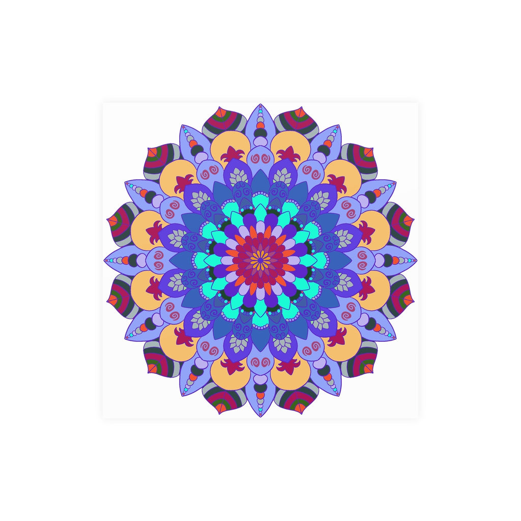 Colorful Mandala Art Print - Spiritual Decor Poster - Blululi