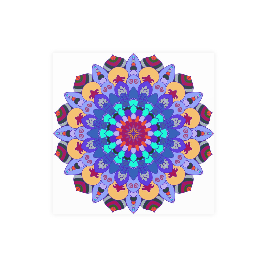 Colorful Mandala Art Print - Spiritual Decor Poster - Blululi