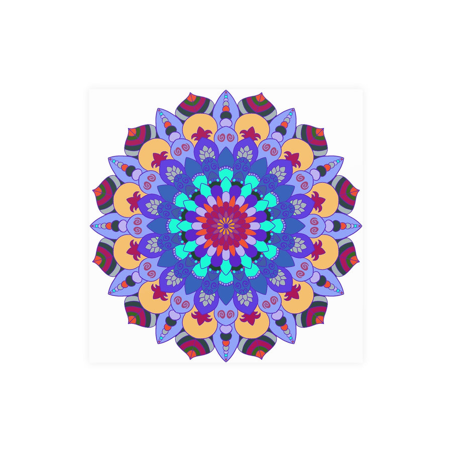 Colorful Mandala Art Print - Spiritual Decor Poster - Blululi