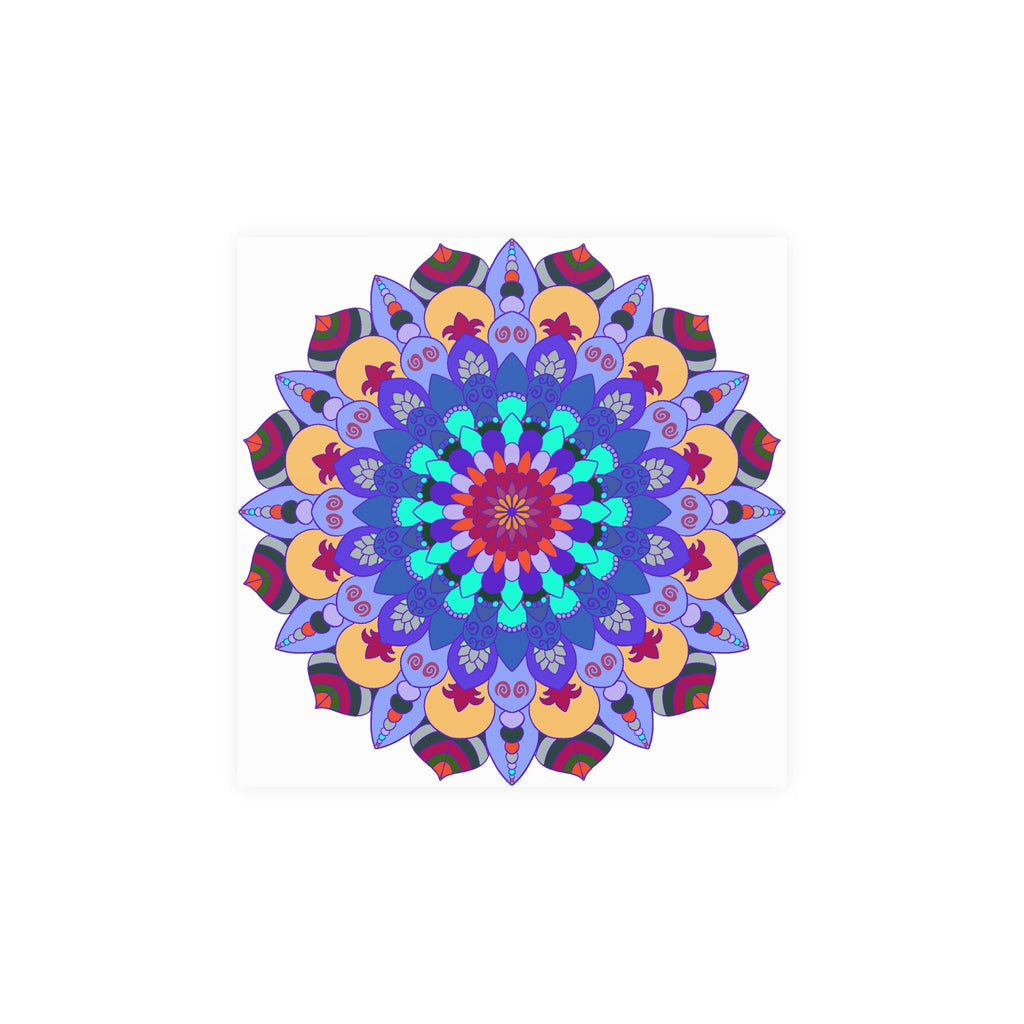 Colorful Mandala Art Print - Spiritual Decor Poster - Blululi