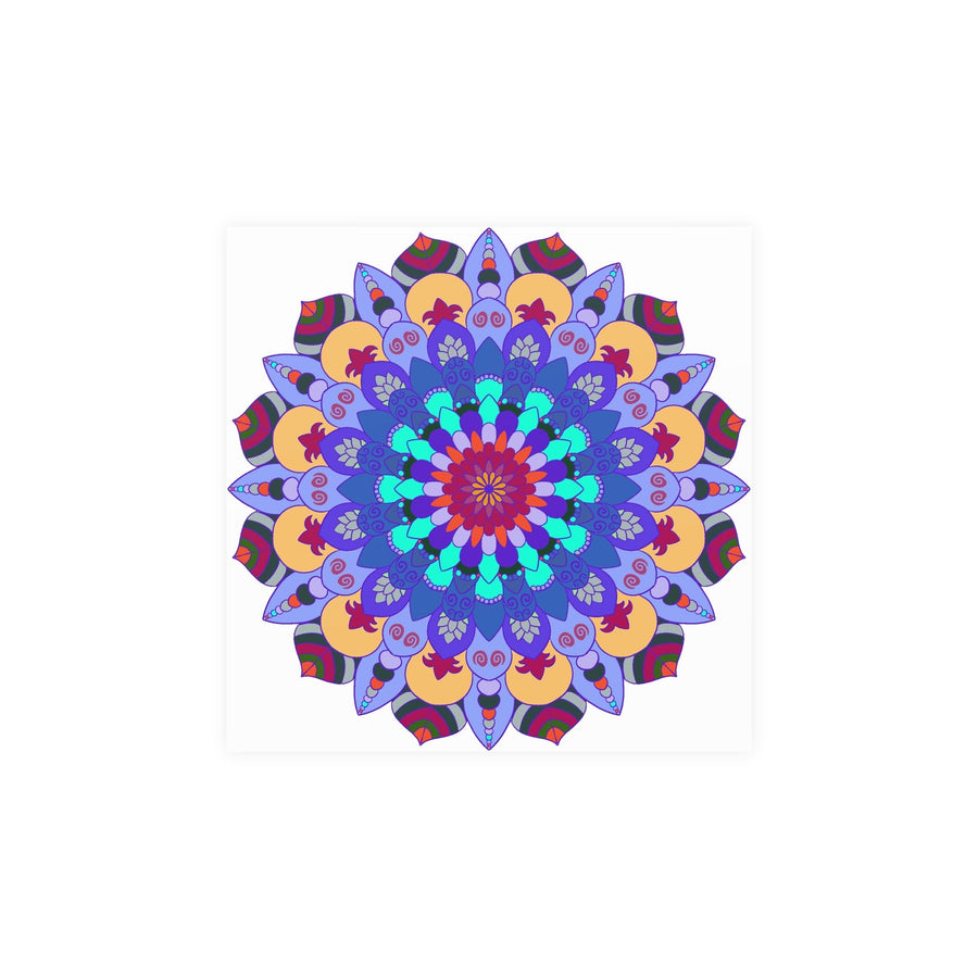 Colorful Mandala Art Print - Spiritual Decor Poster - Blululi