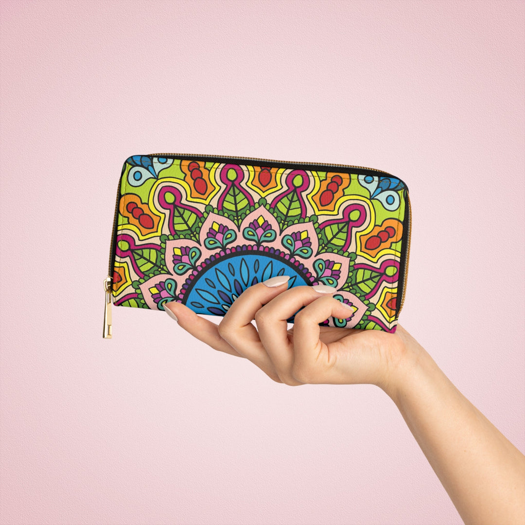 Colorful Mandala Art Zipper Wallet - Stylish and Durable Accessories - Blululi