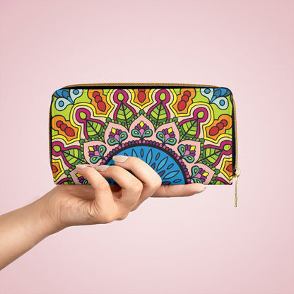 Colorful Mandala Art Zipper Wallet - Stylish and Durable Accessories - Blululi