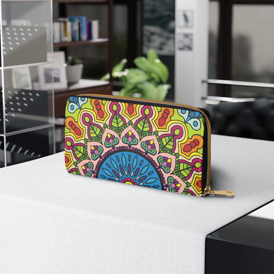 Colorful Mandala Art Zipper Wallet - Stylish and Durable Accessories - Blululi