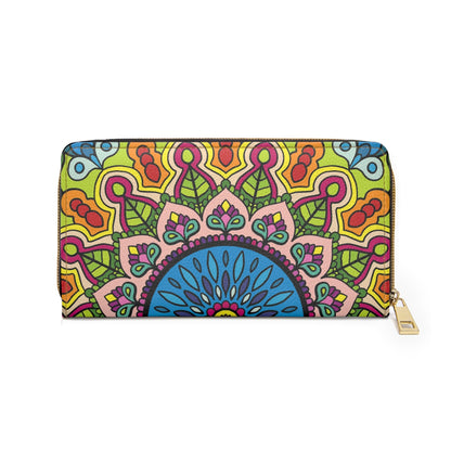 Colorful Mandala Art Zipper Wallet - Stylish and Durable Accessories - Blululi