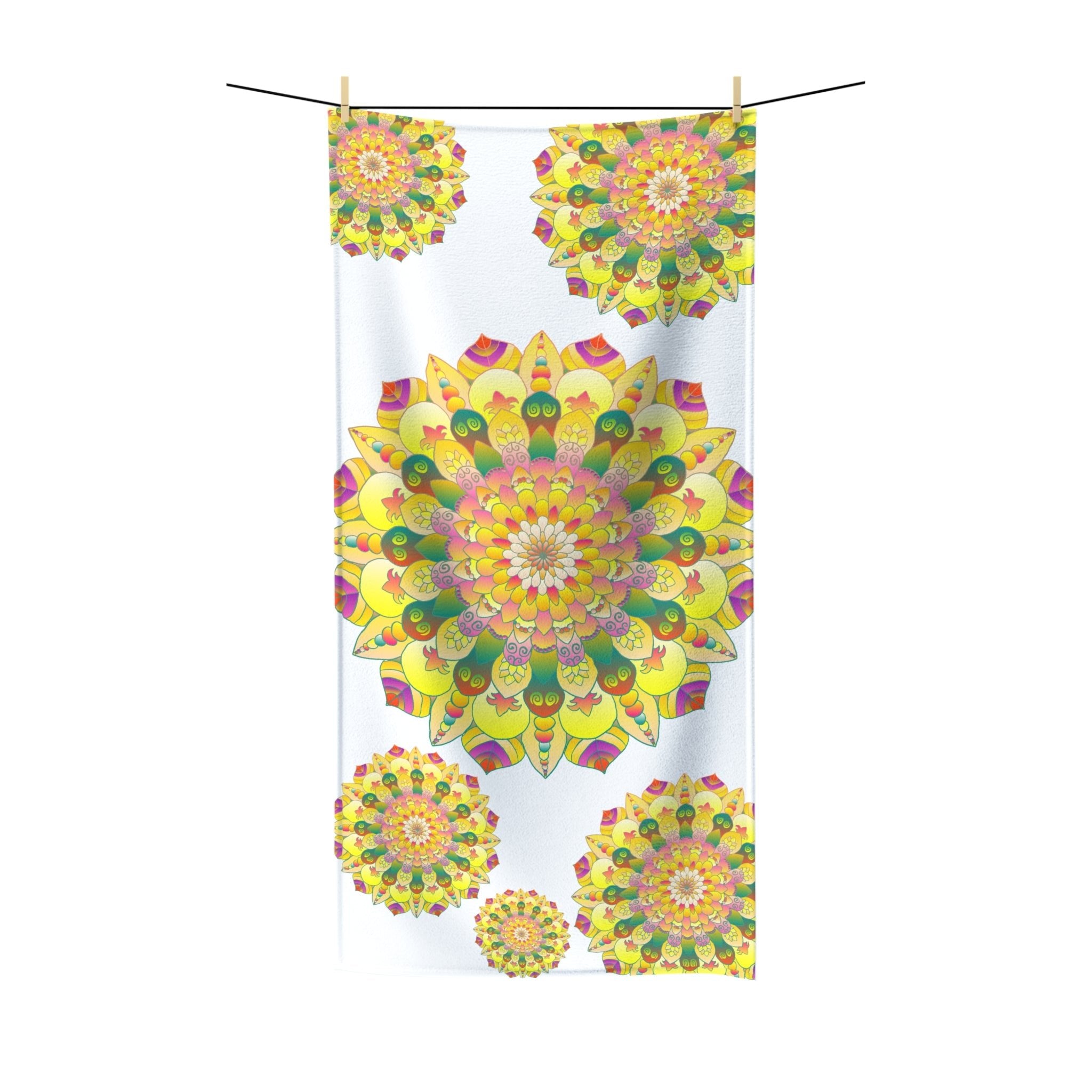 Colorful Mandala Bath Towel - Floral Design Home Decor - Blululi