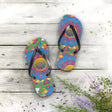 Colorful Mandala Flip Flops - Bohemian Beach Style Shoes - Blululi
