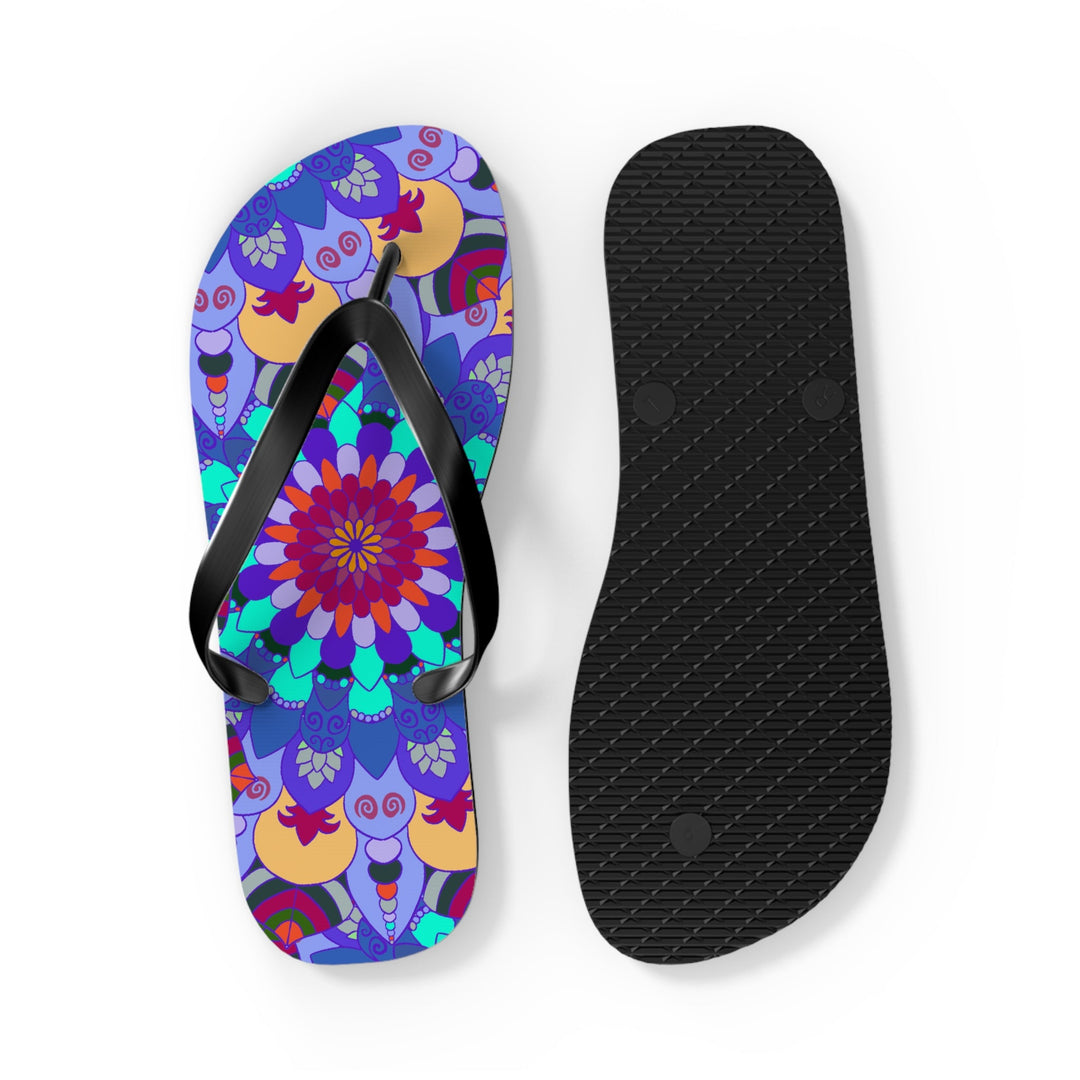 Colorful Mandala Flip Flops - Bohemian Beach Style Shoes - Blululi