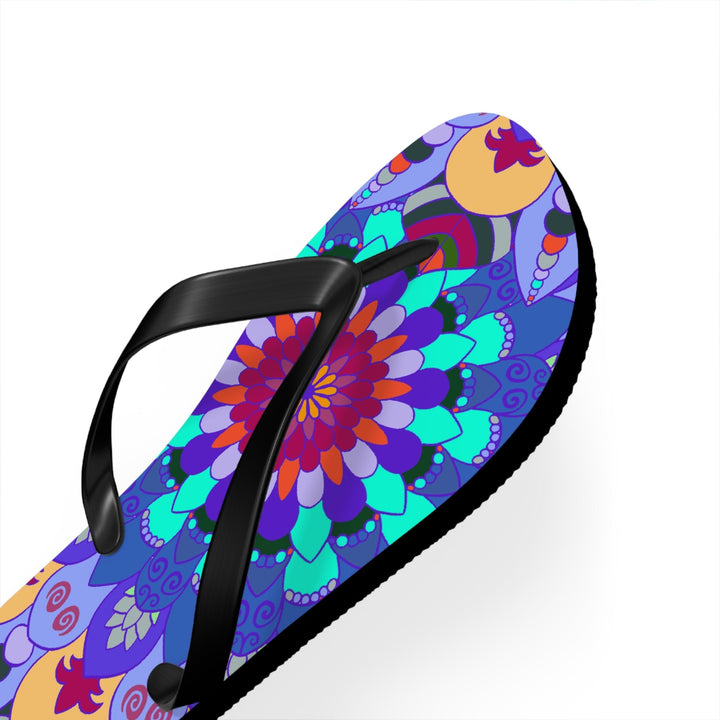 Colorful Mandala Flip Flops - Bohemian Beach Style Shoes - Blululi