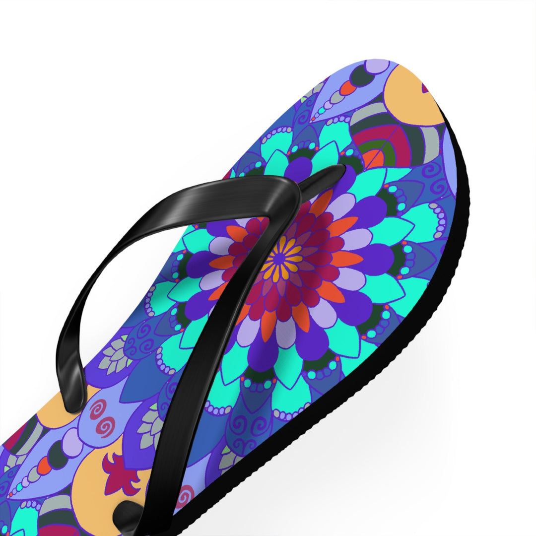 Colorful Mandala Flip Flops - Bohemian Beach Style Shoes - Blululi