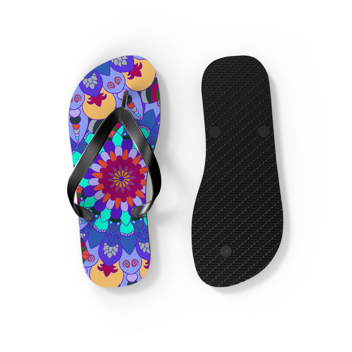 Colorful Mandala Flip Flops - Bohemian Beach Style Shoes - Blululi