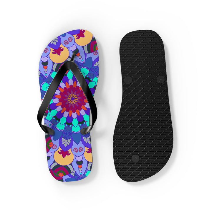 Colorful Mandala Flip Flops - Bohemian Beach Style Shoes - Blululi