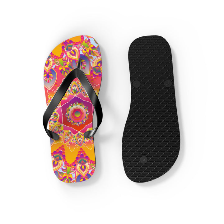 Colorful Mandala Flip Flops - Bohemian Summer Style Shoes - Blululi