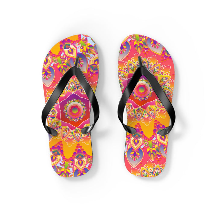 Colorful Mandala Flip Flops - Bohemian Summer Style Shoes - Blululi