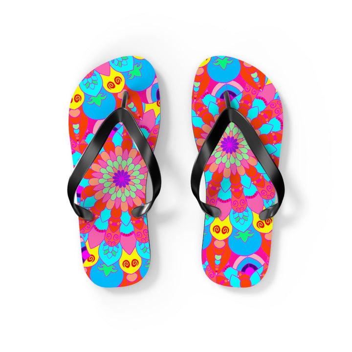 Colorful Mandala Flip Flops - Boho Summer Style Shoes - Blululi