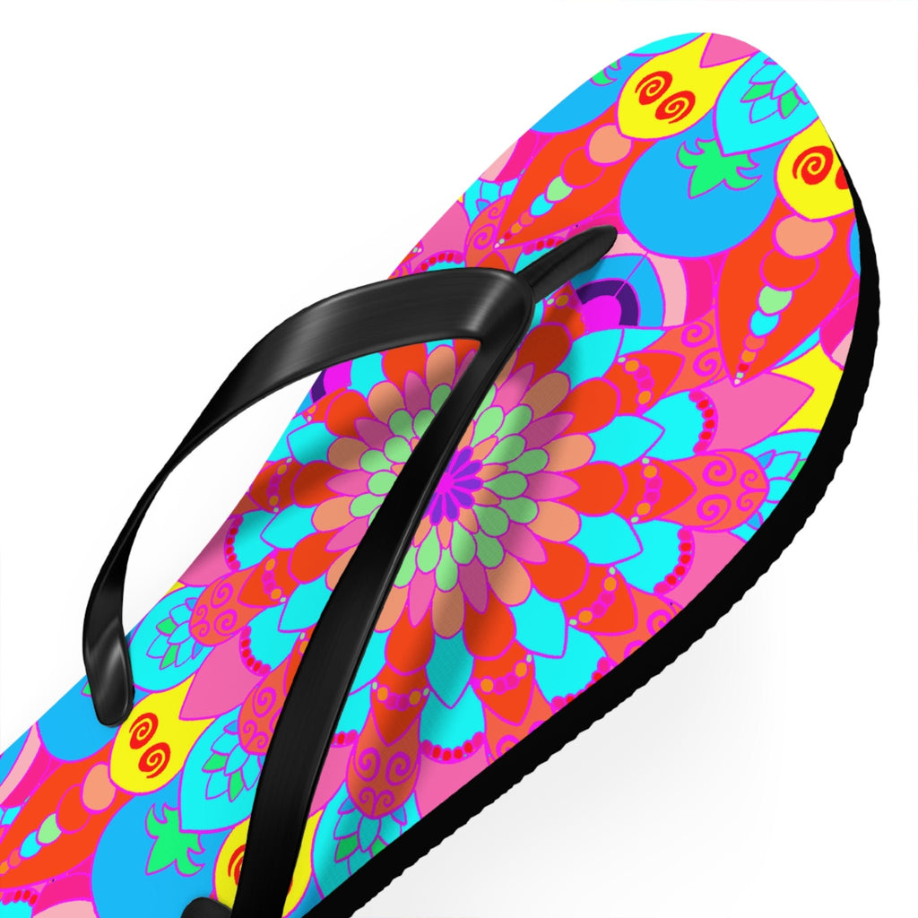 Colorful Mandala Flip Flops - Boho Summer Style Shoes - Blululi