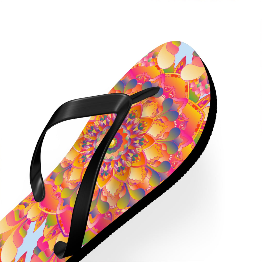 Colorful Mandala Flip Flops - Boho Summer Style Shoes - Blululi