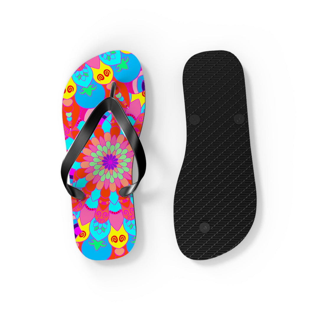 Colorful Mandala Flip Flops - Boho Summer Style Shoes - Blululi